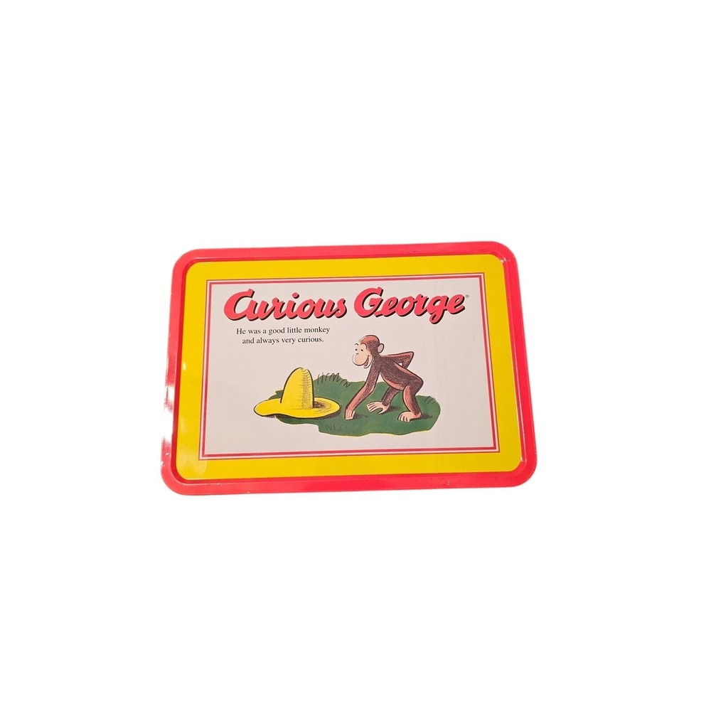 Universal Studios Curious George Gift Tin Storage Container Case Lunch Box 13" W